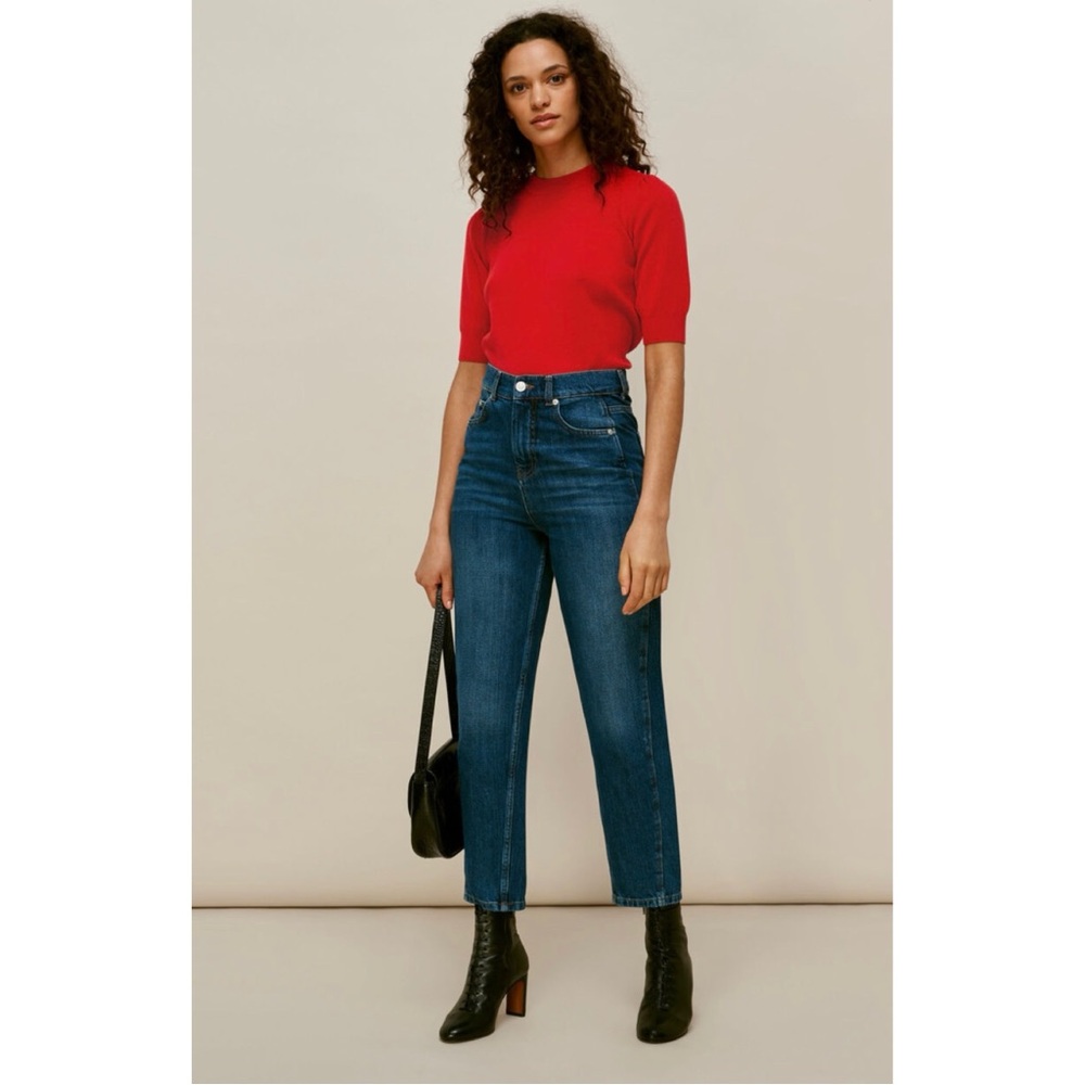 Whistles Puff Short Sleeve Knit Sweater